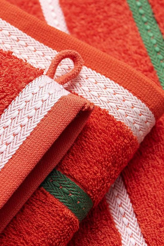 United Colors of Benetton United Colors Bath Towels with Shower Gloves 100% Cotton Set of 4 Red 6
