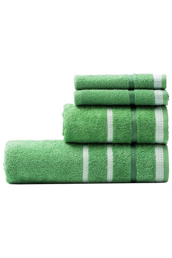 United Colors of Benetton United Colors Bath Towels with Shower Gloves 100% Cotton Set of 4 Green 4