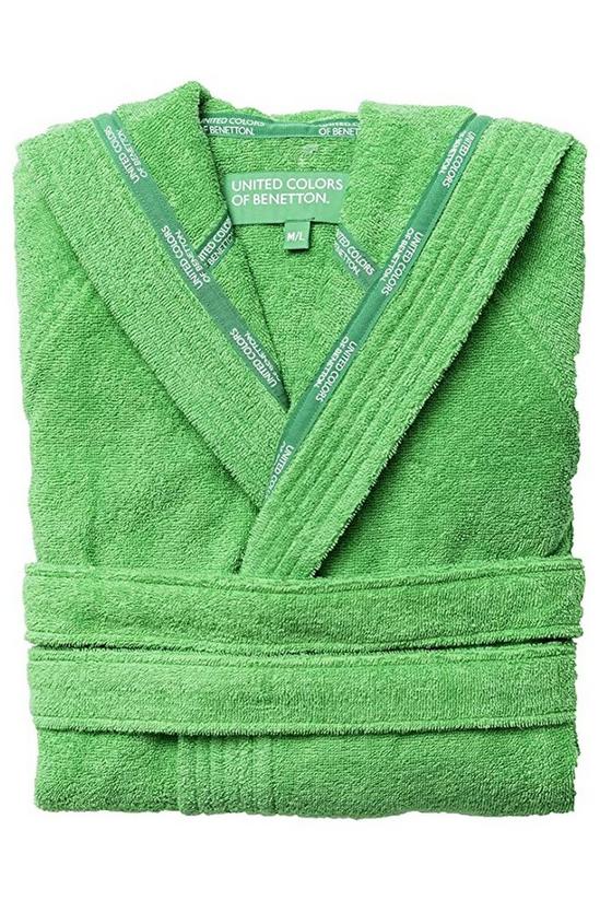 United Colors of Benetton United Colors 100% Cotton Bathrobe with Hoodie M/L Green 4