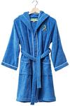 United Colors of Benetton United Colors 100% Cotton Kids Bathrobe with Hoodie 10-12 Years Old Blue thumbnail 1