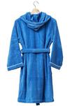 United Colors of Benetton United Colors 100% Cotton Kids Bathrobe with Hoodie 10-12 Years Old Blue thumbnail 2