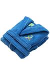 United Colors of Benetton United Colors 100% Cotton Kids Bathrobe with Hoodie 10-12 Years Old Blue thumbnail 3
