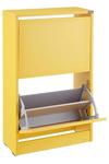 FWStyle 2 Tier Yellow Shoe Storage Cabinet thumbnail 2